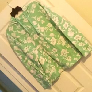 Croft and Barrow Teal Hoodie Floral